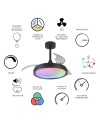 ***OFER/DES*** SIBERIA * PLAFÓN / VENTILADOR - NEGRO D43